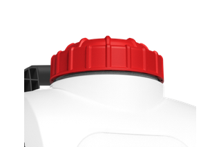 Close-up view of a container lid with a textured grip.