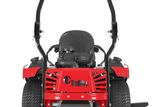 Rear view of a RedMax ride-on mower with visible seat and control panel.