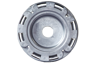 5" Fixed Line Head. Top view of a circular metal component with multiple slots around the edge.